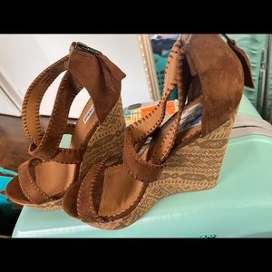 Tall brown wedges